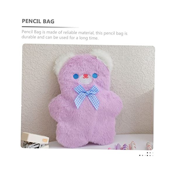 ibasenice 10 Pièces en Peluche Étui À Crayons Sac À Cosmétiques Pochette À Cosmétiques Porte-Crayon en Peluche Portable Sac À