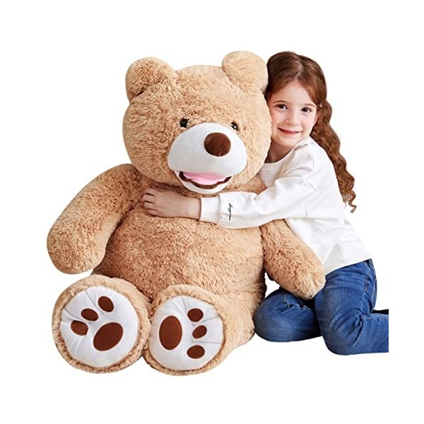 EARTHSOUND Ours Peluche Géant Animal Nounours,Grande Peluche Taille Enorme Gros Ours Géants Mignons Animaux,Cadeaux pour Enfa