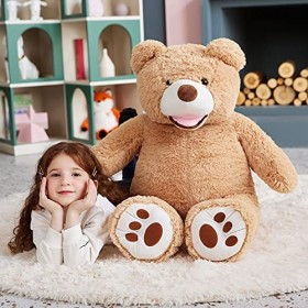 EARTHSOUND Ours Peluche Géant Animal Nounours,Grande Peluche Taille Enorme Gros Ours Géants Mignons Animaux,Cadeaux pour Enfa