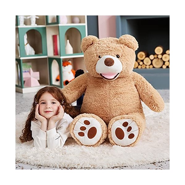 EARTHSOUND Ours Peluche Géant Animal Nounours,Grande Peluche Taille Enorme Gros Ours Géants Mignons Animaux,Cadeaux pour Enfa