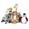 OMECAR Film Les Pingouins de Madagascar Ensembles de Jouets en Peluche Dessin Animé Mignon Hippo Girafe Lion Oreiller Poupée 