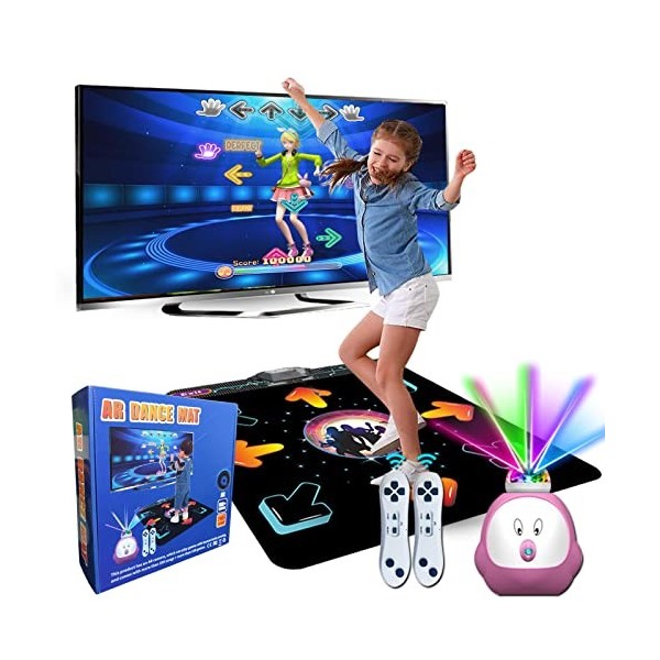 YRPRSODF Tapis de danse pour enfants et adultes, tapis de danse électronique musical avec plus de 100 jeux, modes MTV et dess