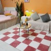 Tapis De Jeu Puzzle pour Sol, 1 Cm Dépaisseur, Carreaux De Tapis De Sol en Peluche, Tapis en Mousse Imbriqués, Carrés De Tap