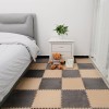 30 Pièces Carré De Playmat Antidérapant, Tapis De Sol en Mousse De Puzzle en Peluche, Carreaux De Moquette épaissis du Moelle
