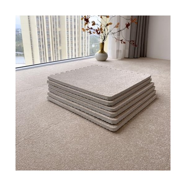 Carreaux De Moquette Emboîtables en Peluche Courte, 30 Pièces, Tapis De Puzzle en Mousse, Tapis, Chambre à Coucher, Salle De