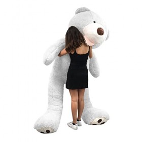 Nounours géant Ourson en Peluche Immense XXL Jouet pour Enfant Cadeau Extra Doux Mignon Anniversaire Blanc, 260 