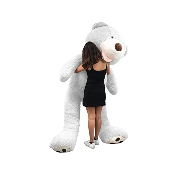 Nounours géant Ourson en Peluche Immense XXL Jouet pour Enfant Cadeau Extra Doux Mignon Anniversaire Blanc, 260 