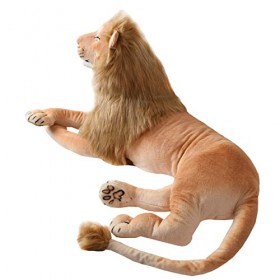 TE-Trend XXL Lion Déco Animal en Peluche Tissu Enfants 130 CM Grand Braun
