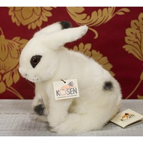 Bass et Bass Peluche Lapin Blanc Japonais 24 CM - Ref F6980 - KOSEN - Fabriqué en Allemagne