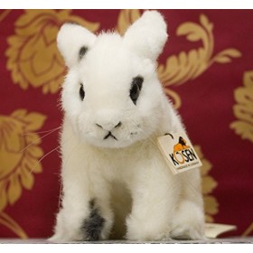 Bass et Bass Peluche Lapin Blanc Japonais 24 CM - Ref F6980 - KOSEN - Fabriqué en Allemagne