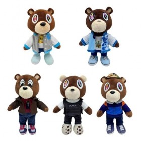 YILILK Nouveau Kanye Ours Peluche Jouet, 30 cm / 11,8 Pouces Kanye Ours Peluche Jouet Halloween Noël Anniversaire garçon Fill