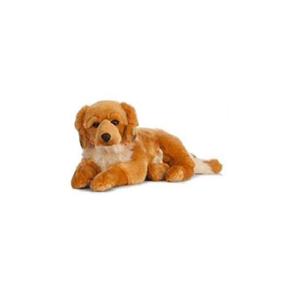 Peluche Golden Retriever Sdraiato 30 Cm – Suki Gifts Morbido Caress Lavabile – Cane Coccoloso