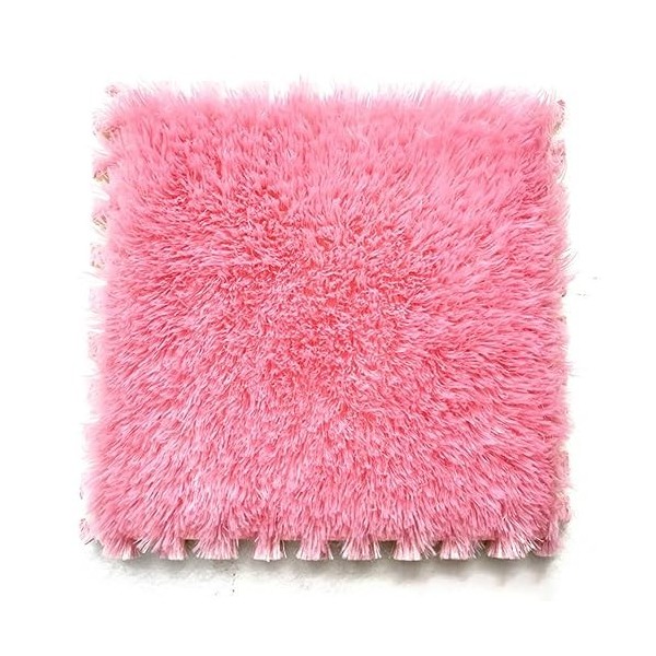 30 Pièces-30 Pieds Carrés Tapis De Sol en Mousse De Puzzle en Peluche épaissie, Dalles De Moquette Moelleuses Imbriquées, Gar