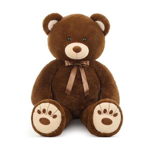 MorisMos Ours en peluche géant XXL - 130 cm - Doux - Cadeau de Noël pour les enfants