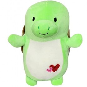 Squishmallow Kellytoy Peluche douce et spongieuse de collection Hug Mees tortue Antoni ventre en cœur , 35,6 cm