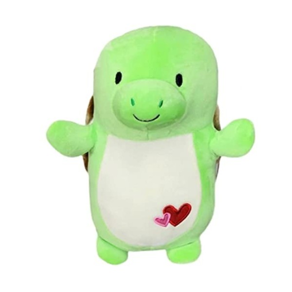 Squishmallow Kellytoy Peluche douce et spongieuse de collection Hug Mees tortue Antoni ventre en cœur , 35,6 cm