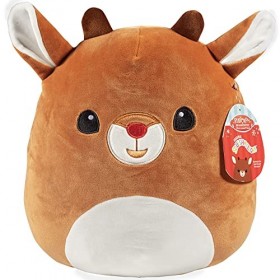 Squishmallow 12" Rudolph The Red Nosed Reindeer - Christmas Official Kellytoy - Cute and Soft Holiday Plush Stuffed Animal - 