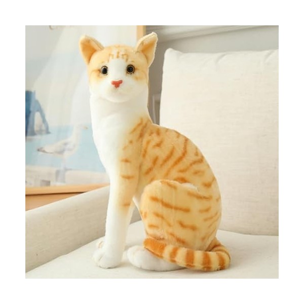 SaruEL Jouets en Peluche Chat réaliste Chat Siamois en Peluche Animaux poupées en Peluche Enfants Jouets Cadeaux d’Anniversai