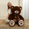 MorisMos Ours en peluche, taille XXL, 130 cm, géant, en peluche, doux, idéal comme cadeau de Noël, pour les enfants