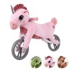 YVolution Draisienne Enfant 2-4 Ans avec Peluche déhoussable My Buddy Wheels Licorne - Rose