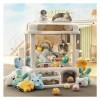 HAZARA Jouet à Griffe Machine Attrape Bonbon avec 25 Peluches,20 Gashapons Sweets Machine for Home Machine Attrape Bonbon Cad