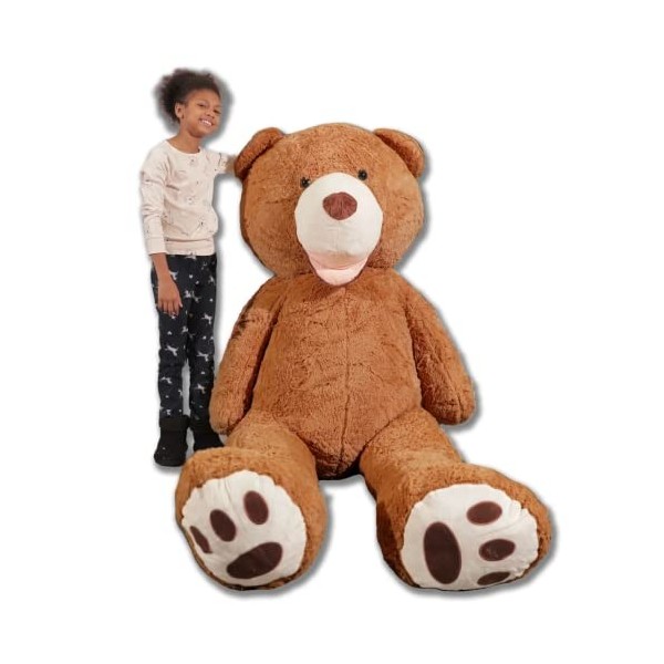 Peluche Nounours Géant 100 cm à 340 cm 5 Couleurs Disponibles Beige - Gris - Marron - Blanc - Rose Nounours Immense Cadea