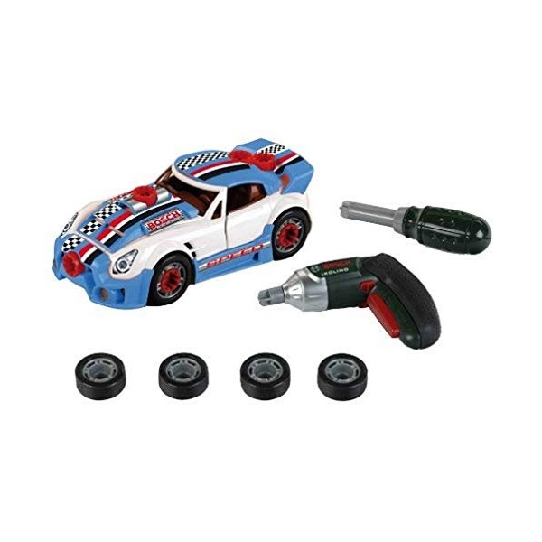 Theo Klein 8668 Kit de tuning automobile Bosch | Voiture démontable avec accessoires | Avec visseuse Bosch Ixolino à piles | 