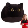 Sollee Animal en Peluche Chat Noir, Jouet en Peluche Chat Noir, Coussin de Dossier, Animal en Peluche Chat Noir, Confortable 