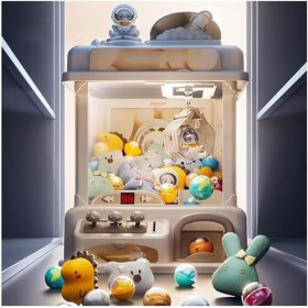 Gvqng Machine à Saisir Les Enfants, Machine à Saisir Les Enfants avec 25 Jouets en Peluche,20 Gashapons, Machine à sous à Pin