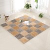 Tapis De Jeu Puzzle en Peluche Douce, Tapis en Mousse Imbriqués De 0.39 Pouces Dépaisseur, Tapis De Yoga pour Exercices, Car