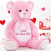 MorisMos Personnalisés Ours en Peluche Geante avec Nom, 130cm Kawaii Nounours Geant Brun Clair, Idée Cadeau Noël pour Enfants