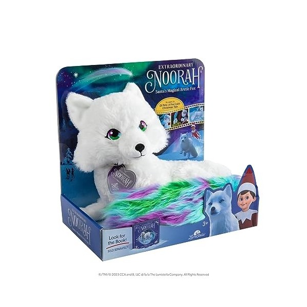 Peluche Noorah extraordinaire – Peluche animal de luxe de 22,9 cm avec queue inspirée des aurores boréales – Vu dans Elf Pets