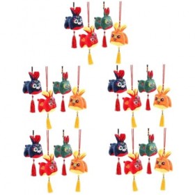 ibasenice 20 Pièces Poupée Lapin en Peluche Jouet Animal du Zodiaque Chinois Peluche Lapin Poupée Lapin du Nouvel an Chinois 