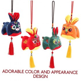 ibasenice 20 Pièces Poupée Lapin en Peluche Jouet Animal du Zodiaque Chinois Peluche Lapin Poupée Lapin du Nouvel an Chinois 
