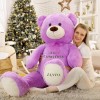 MorisMos Personnalisé pour Femme, 130 cm Blanche Ours en Peluche Geant avec Nom ou Texte Désiré, XXL Nounours Grand Kawaii Te