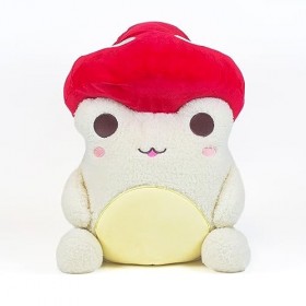 Cuddle Barn PlushGoals – Toadstool Wawa la grenouille en peluche douce en forme de champignon rouge, 38,1 cm