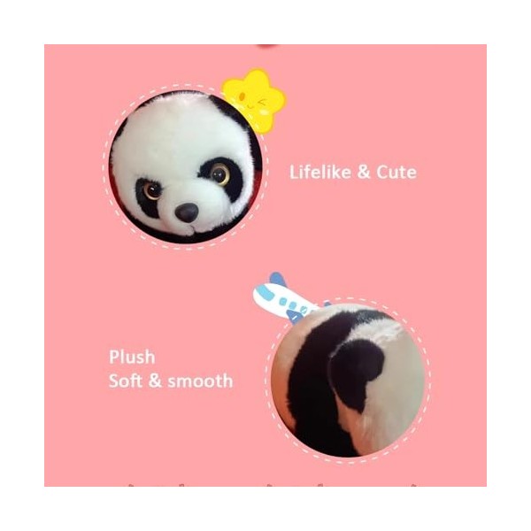 ZCBYBT Mignon Panda Peluche Câlin Oreiller Peluche Animal Poupée, pour Filles Garçons Noël Valentine,A,60cm