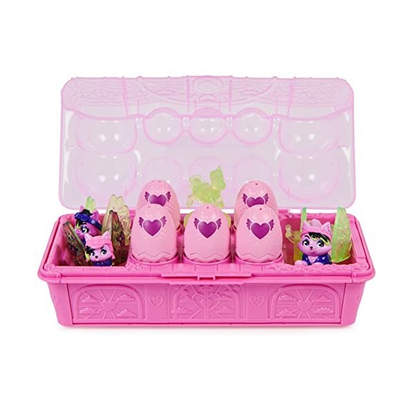 HATCHIMALS - PACK AVENTURE 10 FAMILLE SURPRISE LOUPS - Boîte Oeufs 10 Figurines Hatchimals à Collectionner - Transport facile