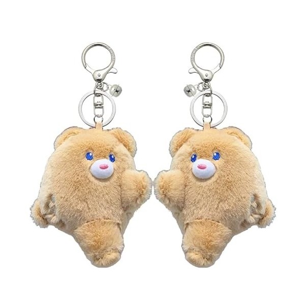 SHUIXIN Porte-clés de poupée en peluche Porte-clés en forme de peluche Pendentifs de poupées magnétiques Matériau en peluche 