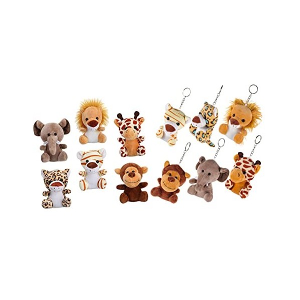 Toyvian 60 Pièces Pendentif en Peluche Porte-clés en Peluche Porte-clés Animal en Peluche Sac à Suspendu Gorille Peluche en P