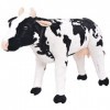 Festnight Vache en Peluche Jouet en Peluche Vache pour Enfant Noir et Blanc XXL