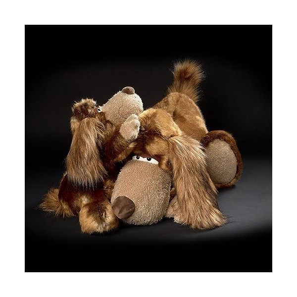 Sigikid 39900 Peluche Luri Laluri XXL BeastsTown pour Enfants et Adultes à Collectionner, Offrir, Jouer, câliner, Marron/Chie