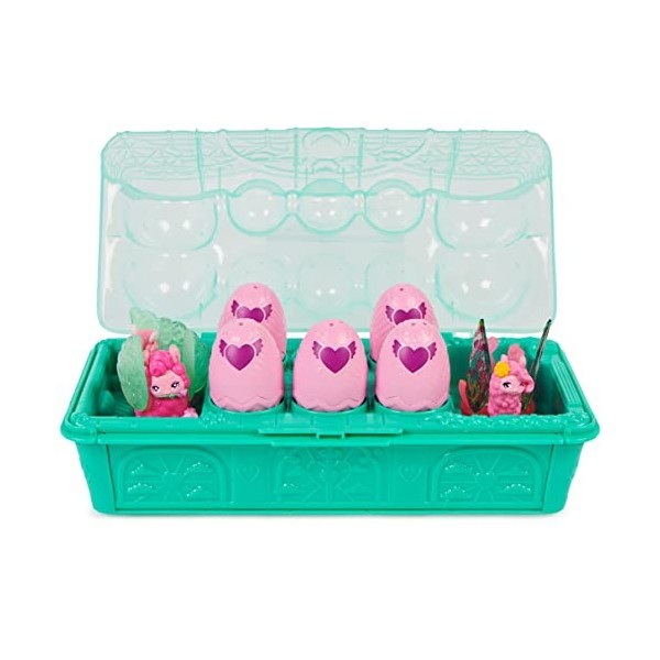 HATCHIMALS - PACK AVENTURE 10 FAMILLE SURPRISE LOUPS - Boîte Oeufs 10 Figurines Hatchimals à Collectionner - Transport facile