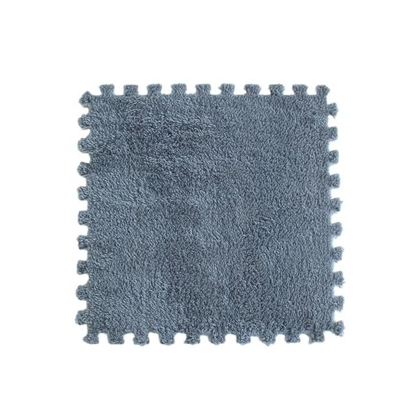 Tapis De Sol en Mousse Pelucheux Emboîtable De 11,8 Pouces, Tapis Moelleux, Carreaux De Tapis, Tapis De Jeu Doux 36 Pièces, p