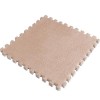 Mat De Plancher Entrelacé avec Bords, Mousse De Mousse en Peluche Mamat De Jeu, 0,39 Pouce Dépaisseur, Carreaux De Mousse En
