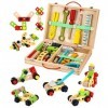 Jouets Garçon de 3 Ans et Plus, Jouets de Construction Bricolage, Boîtes à Outils en Bois, Jouets Cadeaux pour nfants de 3 4 