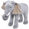 vidaXL Peluche éléphant Debout XXL - Jouet en Peluche - Doudou