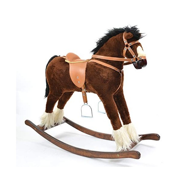 ALANEL Twister Cheval à Bascule en Bois et Peluche Rocking Horse Schaukelpferd from