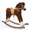 ALANEL Twister Cheval à Bascule en Bois et Peluche Rocking Horse Schaukelpferd from