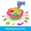Learning Resources- Kit d’activités Design & Drill Flower Power Studio perceuse pour enfants, kit de 50 pièces, idéal pour le